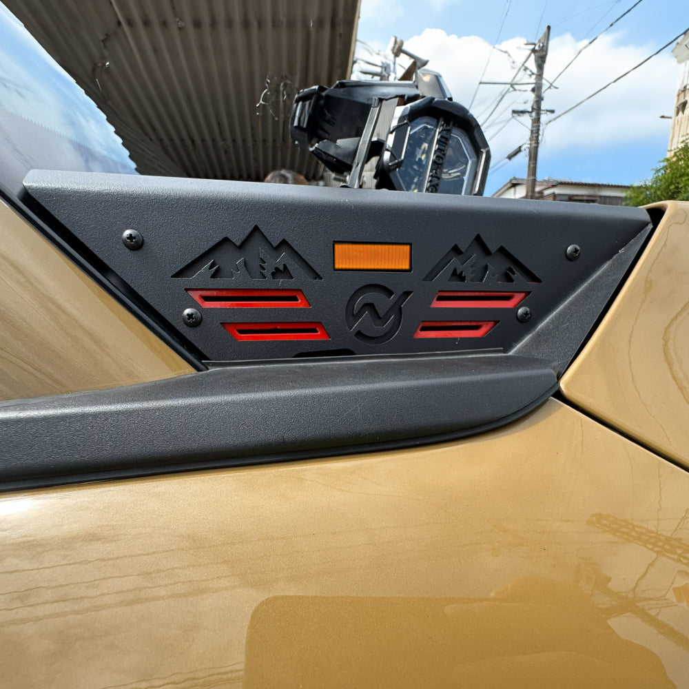 ランクル250 ランドクルーザー250 Aピラー ライトマウント 左右セット LED ワークライト ブラケット ステー 固定 アンテナ ランプ オフロード パーツ カスタム アクセサリー 外装